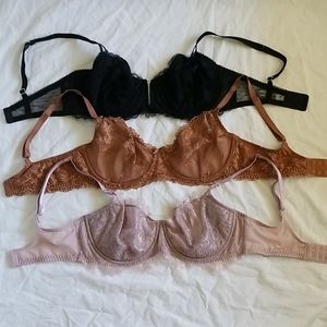 34DD Set of Three Bras